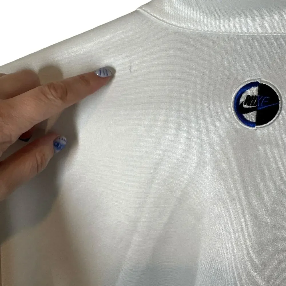 Nike Sportswear Cropped Casual‎ Stand Collar Track Jacket White Medium